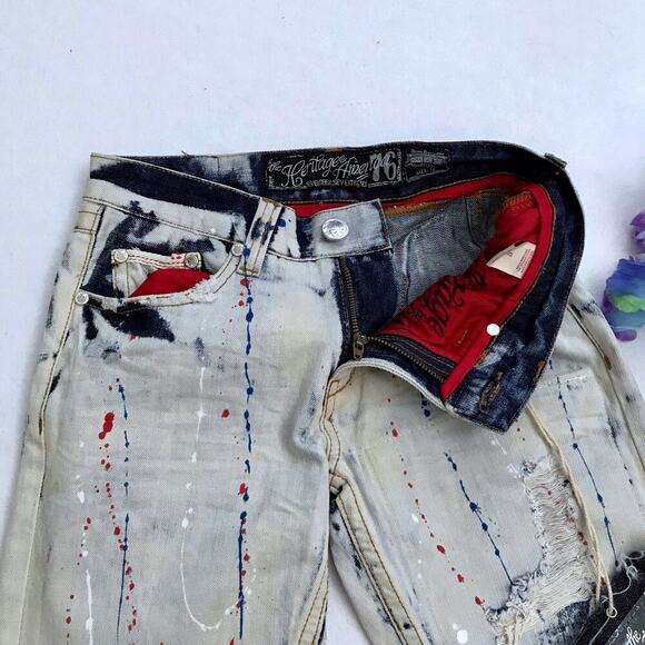 Heritage America NWT Light Wash Distressed Crop Jeans Women 6 *See Description* - Picture 6 of 13